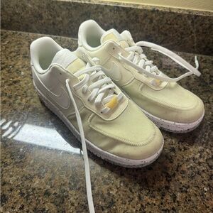NIKE Air Force 1 2020 Sneaker Trainers White Leather Womens